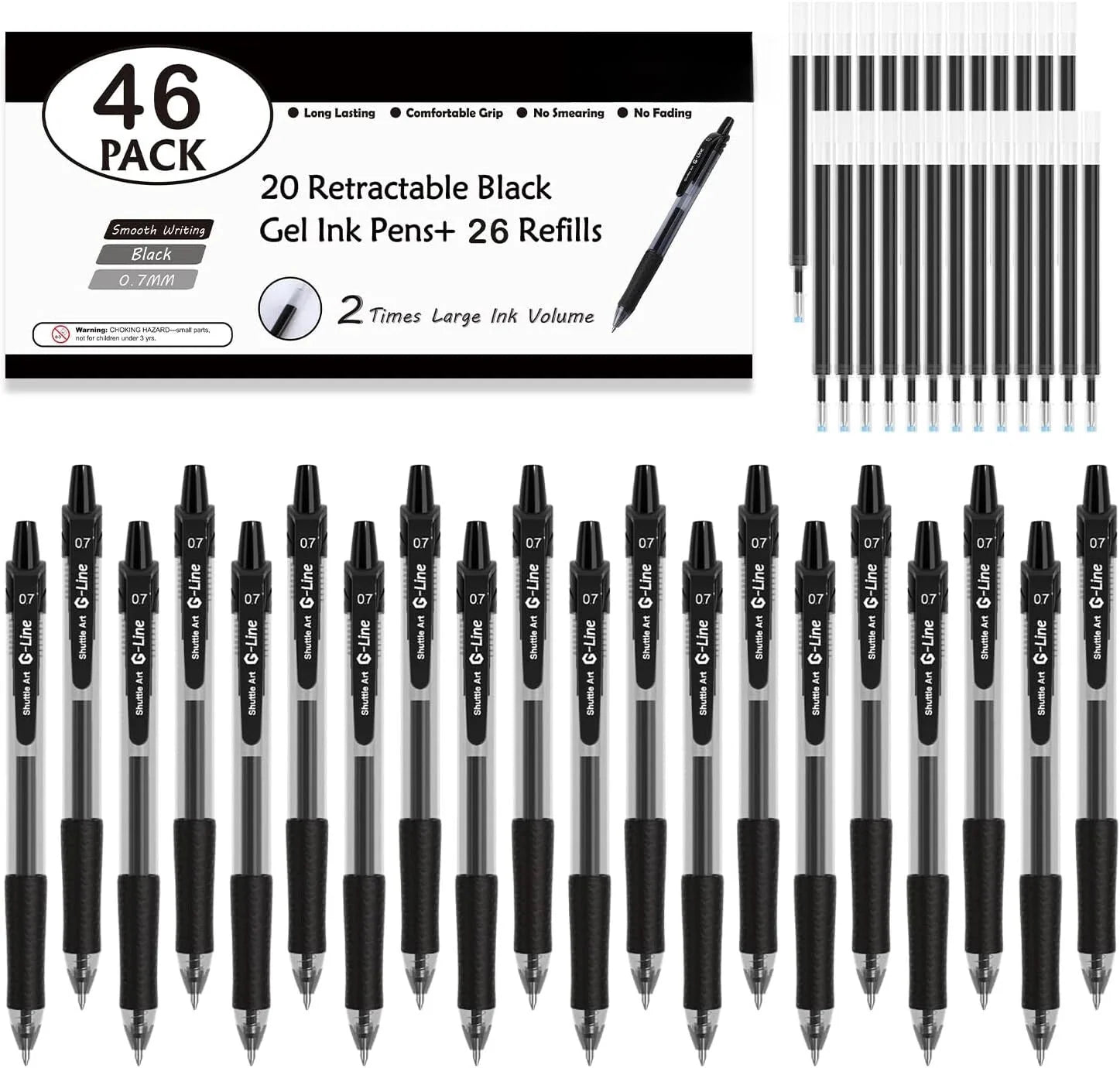 Neutral Markers, 46 Count (20 Neutral Markers,26 Refills) Retractable Medium Tip 07FC0E-D4 - KOEEK [2]