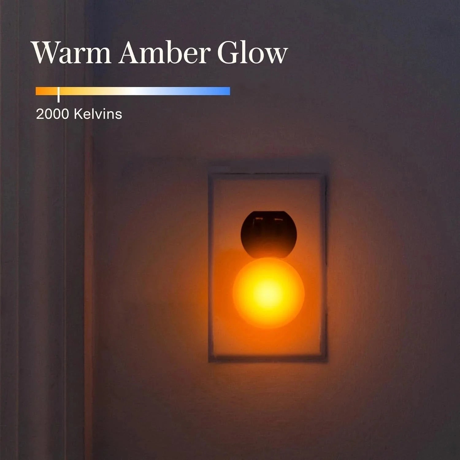 Night Light Wall Plug - 0.5W Socket Night Light - Warm Amber Glow 07FC0E-D4 - KOEEK [4]