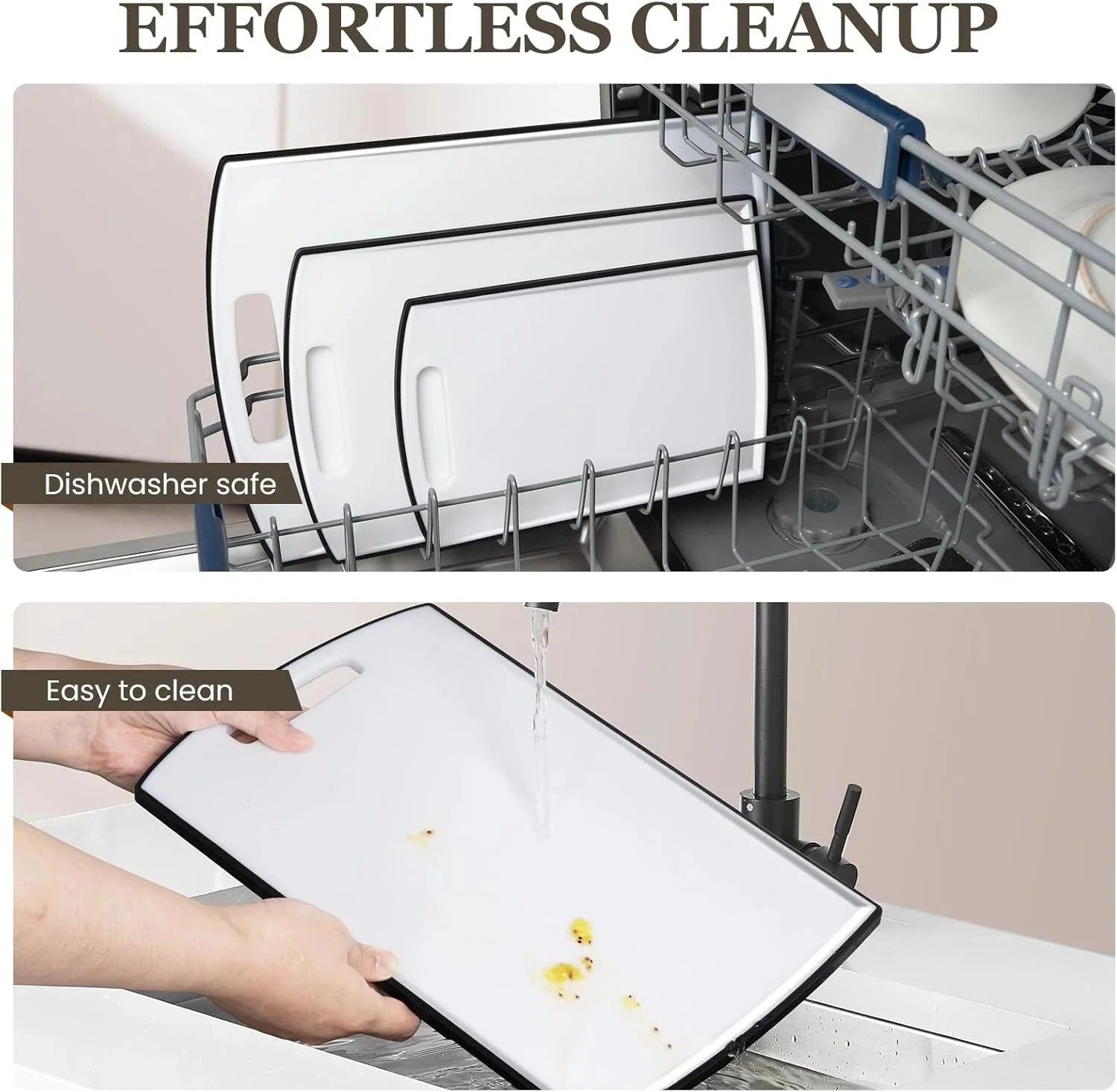 Non Slip Cutting Board,Extra Large Plastic Cutting Boards for Kitchen Dishwasher 07FC0E-D4 - KOEEK [5]