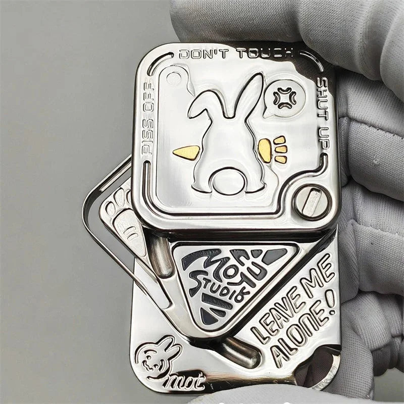 Novel Angry Rabbit EDC Fidget Slider Three-Layer Side Push Haptic Slider 07FC0E-D4 - KOEEK [2]