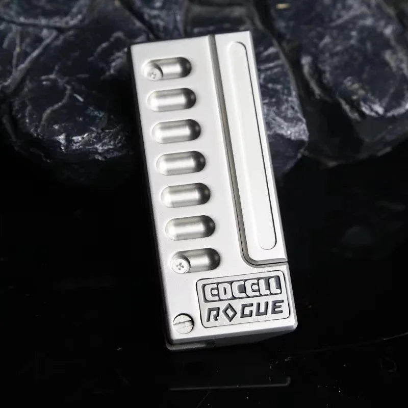 Novel Self-Deception Ruler EDC Fidget Toys Stainless Steel Mechanical Push Toys 07FC0E-D4 - KOEEK [5]