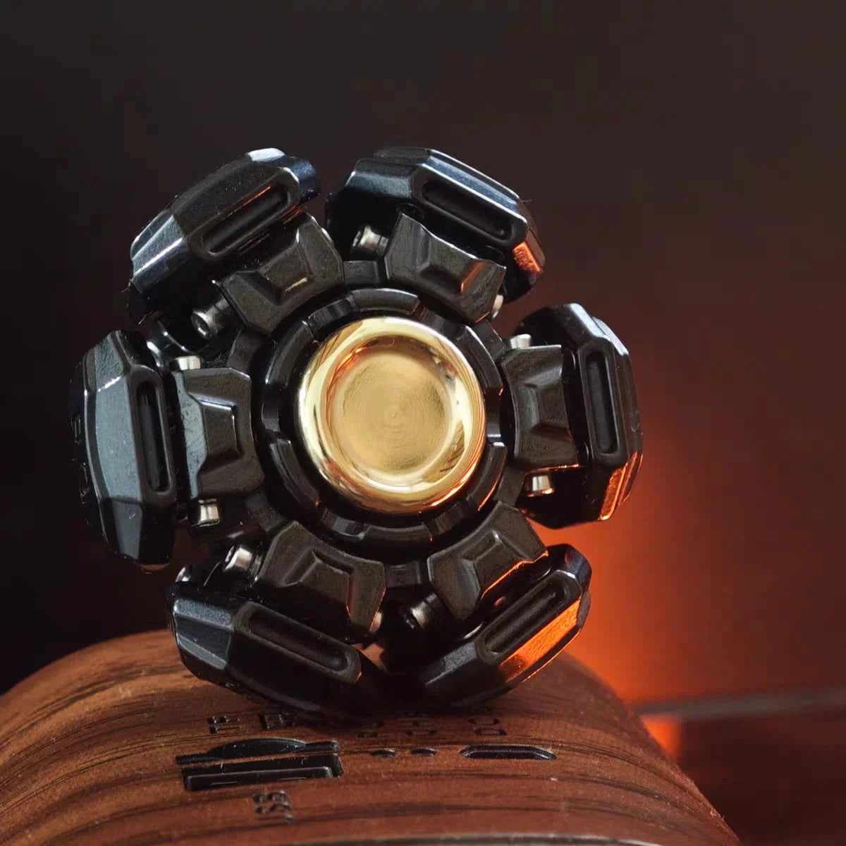 Open Armor Linkage Stainless Steel Fidget Spinner - EDC Stress Relief, ADHD Toy 07FC0E-D4 - KOEEK [3]