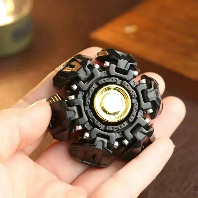 Open Armor Linkage Stainless Steel Fidget Spinner - EDC Stress Relief, ADHD Toy 07FC0E-D4 - KOEEK [9]