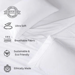 Organic Cotton King Size Sheet Set, Soft and Breathable King Size Sheets 07FC0E-D4 - KOEEK [4]