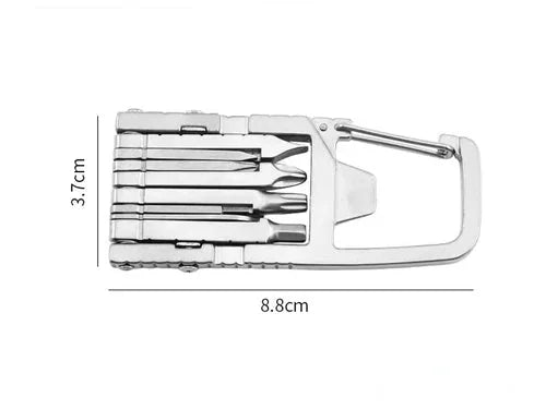 Outdoor Stainless Steel Multi Tools Card Bottle Opener Keychain EDC LittleHelper 07FC0E-D4 - KOEEK [4]