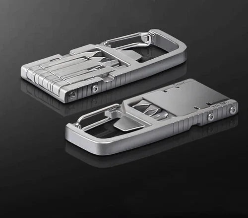 Outdoor Stainless Steel Multi Tools Card Bottle Opener Keychain EDC LittleHelper 07FC0E-D4 - KOEEK [7]