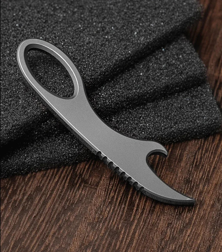 Outdoor Titanium Alloy Multi Tools Crowbar Bottle Opener Portable Keychain 07FC0E-D4 - KOEEK [10]