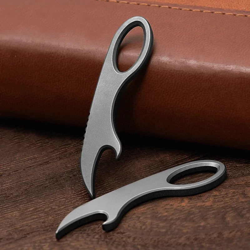 Outdoor Titanium Alloy Multi Tools Crowbar Bottle Opener Portable Keychain 07FC0E-D4 - KOEEK [4]