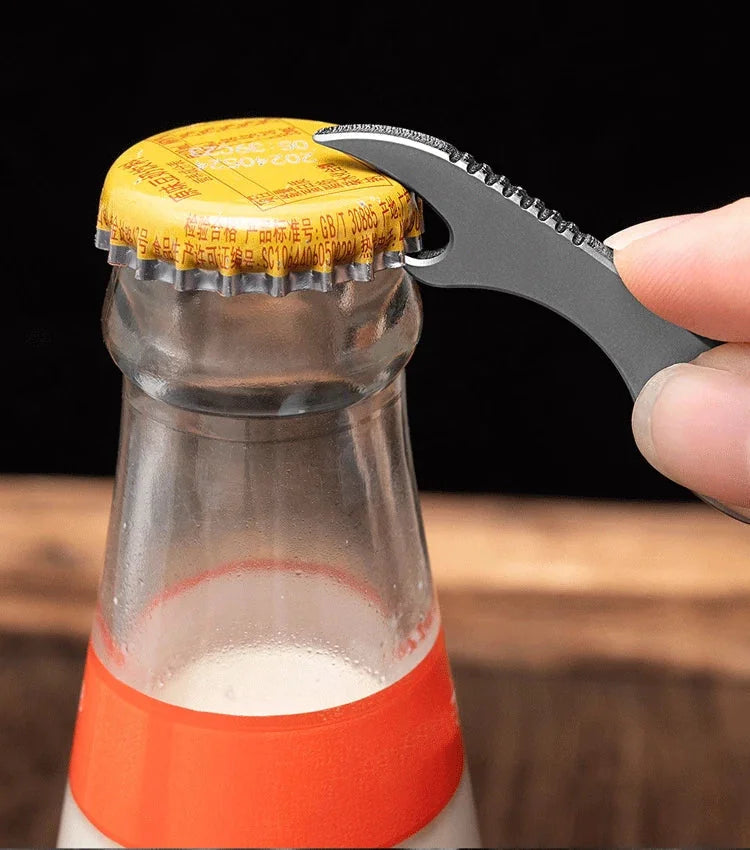 Outdoor Titanium Alloy Multi Tools Crowbar Bottle Opener Portable Keychain 07FC0E-D4 - KOEEK [5]