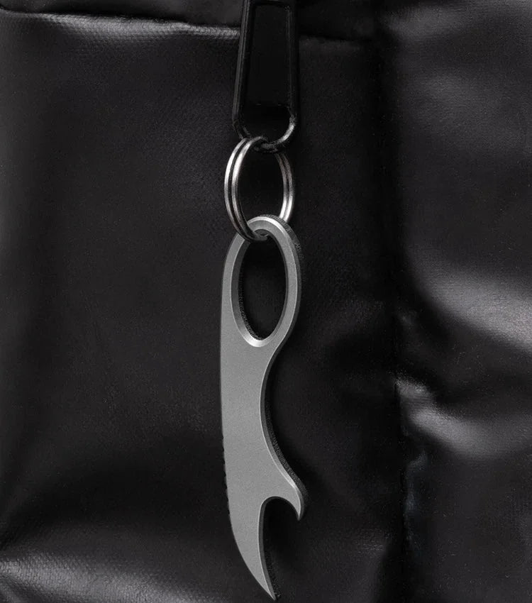 Outdoor Titanium Alloy Multi Tools Crowbar Bottle Opener Portable Keychain 07FC0E-D4 - KOEEK [7]