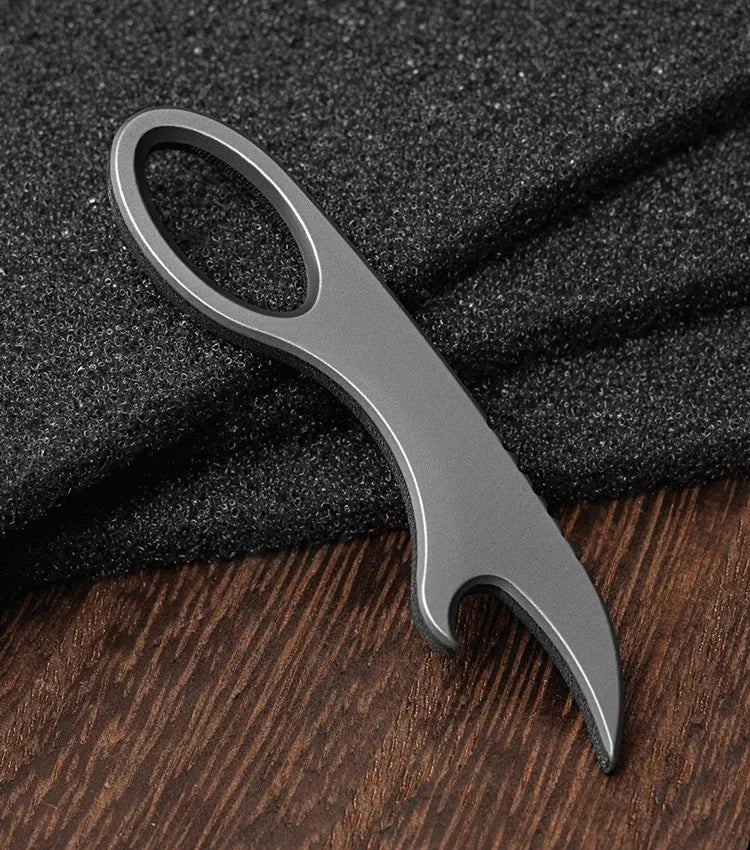 Outdoor Titanium Alloy Multi Tools Crowbar Bottle Opener Portable Keychain 07FC0E-D4 - KOEEK [9]