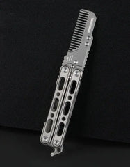 Outdoor Titanium Pocket Folded Comb Replaceable Blade Portable Practice EDC Tool 07FC0E-D4 - KOEEK [2]