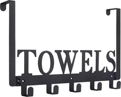 Over The Door Hooks, Towel Holder for Bathroom,Door Mount Towel Rack for Bedroom 07FC0E-D4 - KOEEK [2]