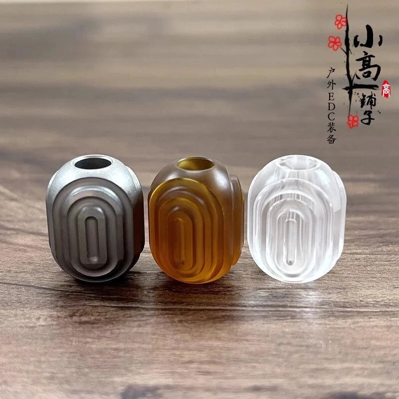 PEI EDC Titanium Lanyard Bead Paracord Necklace Pendant DIY Bracelet Beads Gift 07FC0E-D4 - KOEEK [1]