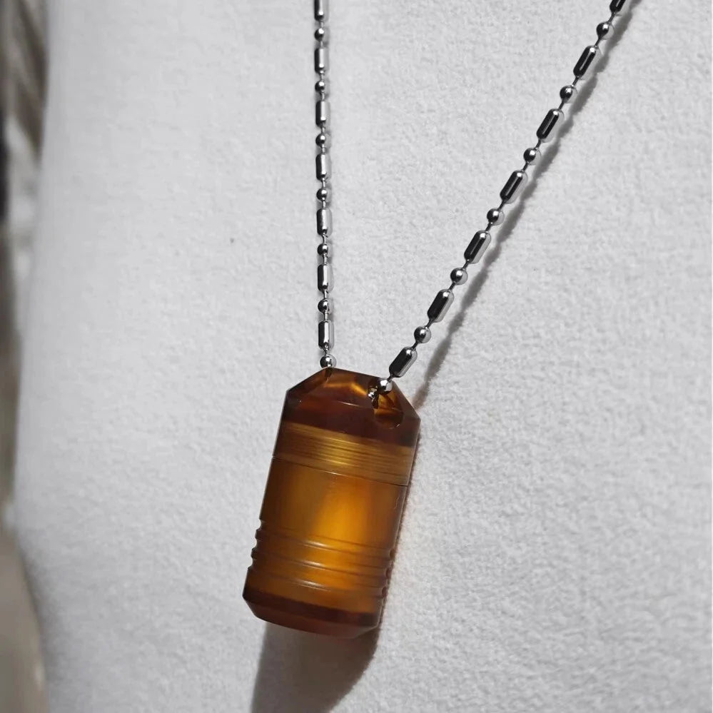 PEI Groud Waterproof Medicine Pill Bottles Necklace Pendants Pill Bottles Box 07FC0E-D4 - KOEEK [8]
