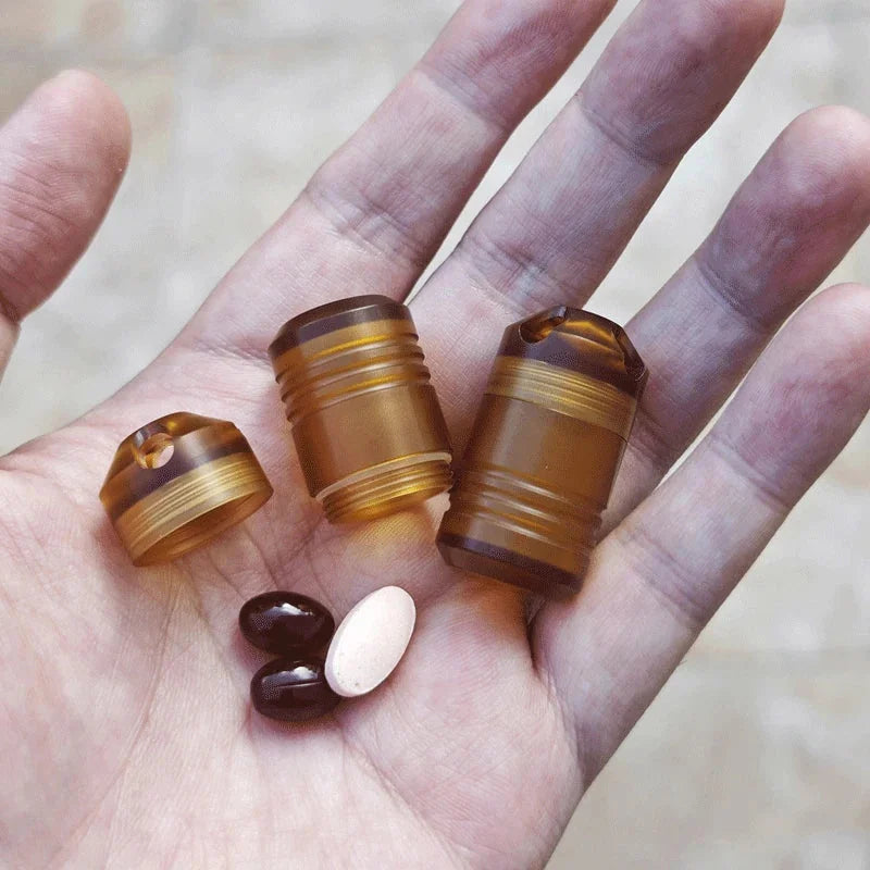 PEI ULTEM Waterproof Pill Case Holder Organizer Box Container Necklace Keychain 07FC0E-D4 - KOEEK [4]