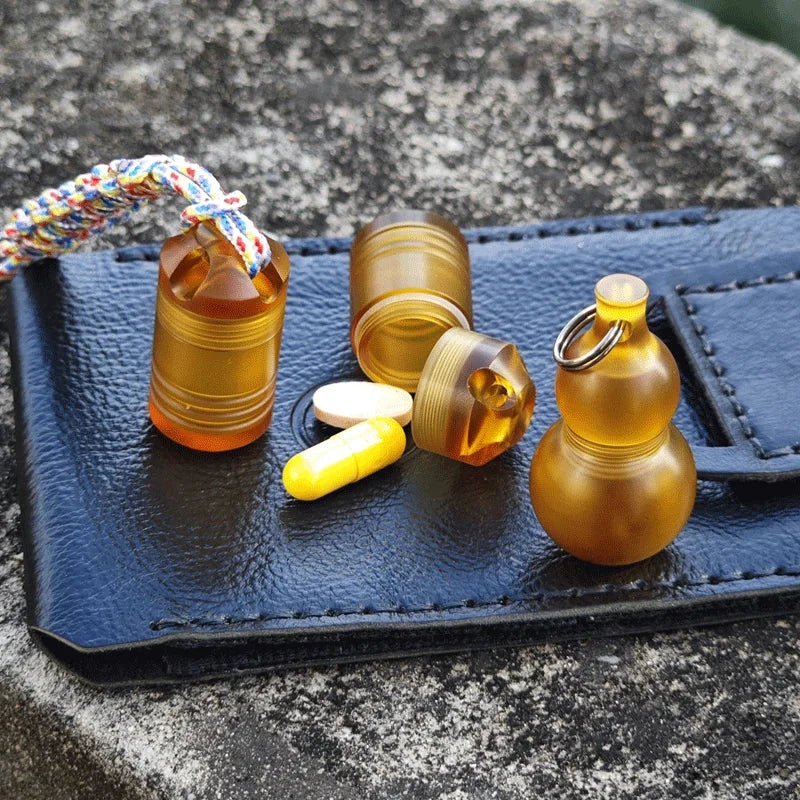 PEI ULTEM Waterproof Pill Case Holder Organizer Box Container Necklace Keychain 07FC0E-D4 - KOEEK [6]