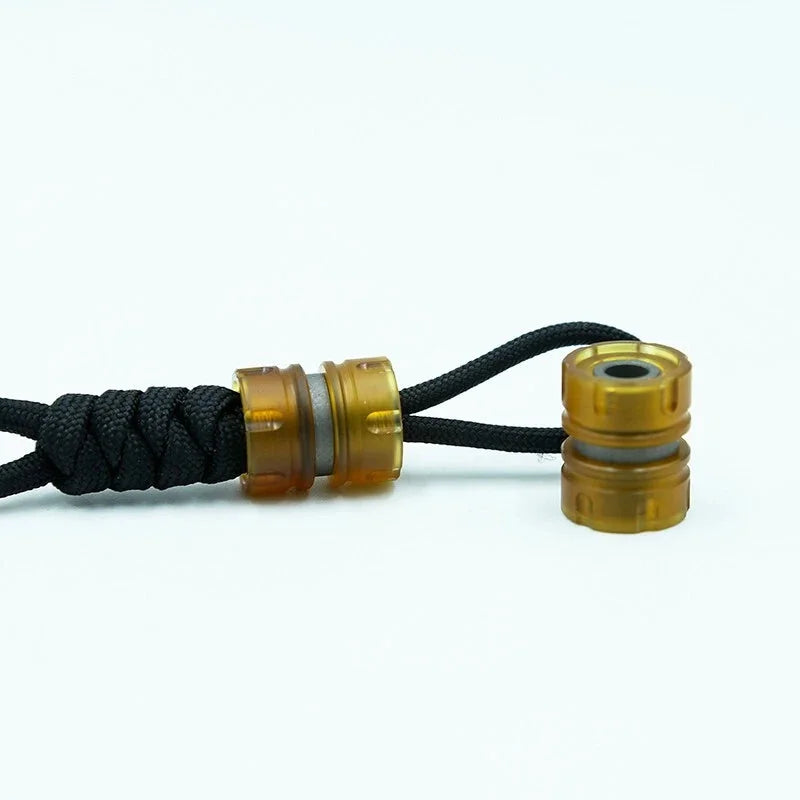 PEI + Titanium Alloy Parachute Cord Lanyard Bead Keychain Necklace Trim EDC DIY 07FC0E-D4 - KOEEK [2]