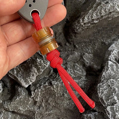 PEI + Titanium Alloy Parachute Cord Lanyard Bead Keychain Necklace Trim EDC DIY 07FC0E-D4 - KOEEK [3]
