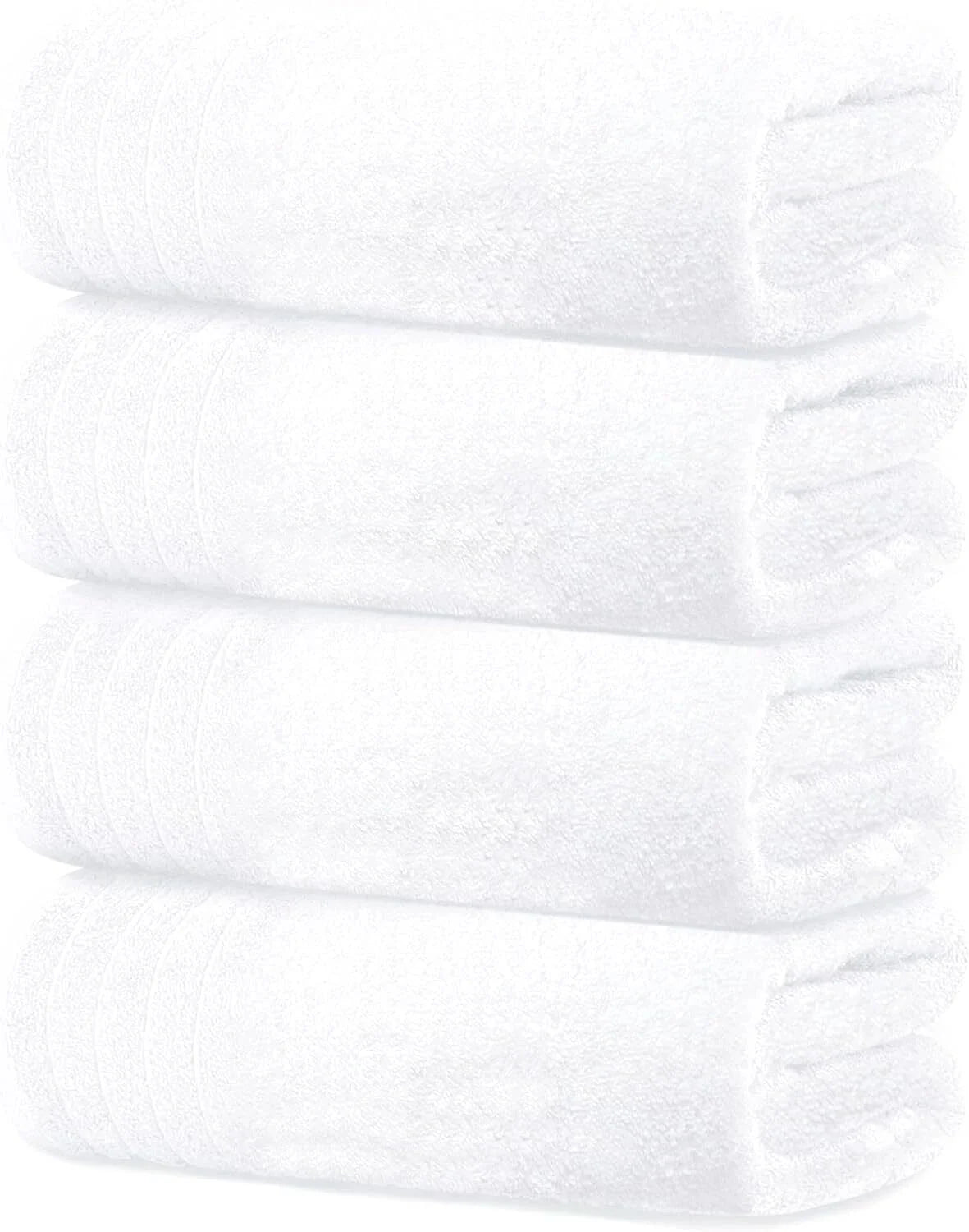 Pack of 4 Extra Large Bath Towels 30 x 60 Inches,  Cotton, Larger & Lighter 07FC0E-D4 - KOEEK [1]