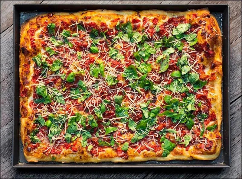 Pan Granny Style Pizza Pan 16 in. x 12 in. 07FC0E-D4 - KOEEK [1]