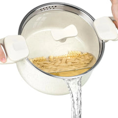 Pasta Pot with Strainer Lid, 6-Quart All-Purpose Pot with Twist Lock Handles 07FC0E-D4 - KOEEK [1]