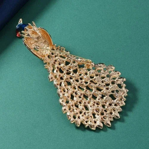Peacock Phoenix Brooch Vintage Rhinestone Pin Coat Jacket Jewelry Accessory 07FC0E-D4 - KOEEK [3]
