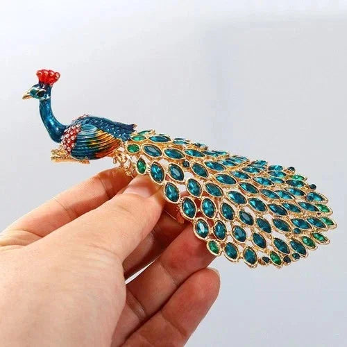 Peacock Phoenix Brooch Vintage Rhinestone Pin Coat Jacket Jewelry Accessory 07FC0E-D4 - KOEEK [7]
