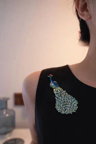 Peacock Phoenix Brooch Vintage Rhinestone Pin Coat Jacket Jewelry Accessory 07FC0E-D4 - KOEEK [8]