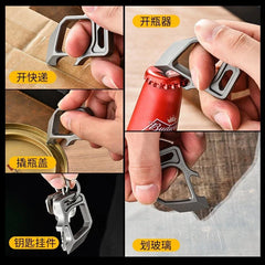 Personalized Titanium Alloy Trendy Keychains EDC Pry Bar Pendant Outdoor Tools 07FC0E-D4 - KOEEK [3]