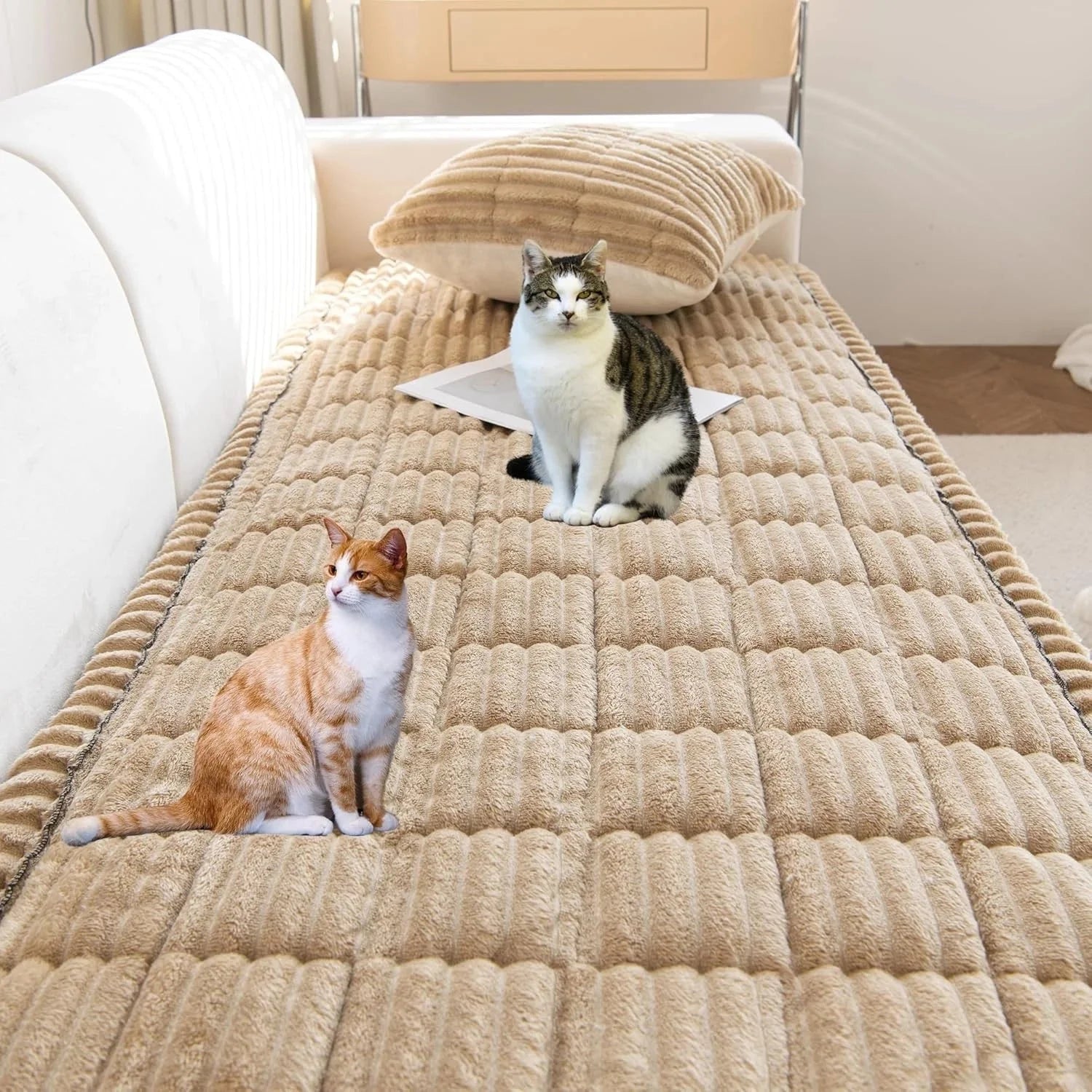 Pet sofa cover, suitable for dogs (brown, 27.6 inches x 70.9 inches) 07FC0E-D4 - KOEEK [5]