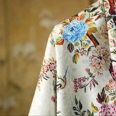 Phoenix Birds Silk Scarf 140x140cm Double Sided Square Shawl Wrap Chinese Style 07FC0E-D4 - KOEEK [3]