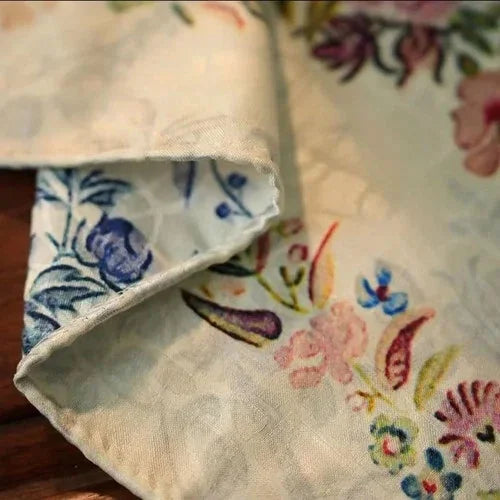 Phoenix Birds Silk Scarf 140x140cm Double Sided Square Shawl Wrap Chinese Style 07FC0E-D4 - KOEEK [8]