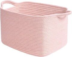 Pink storage basket,  for organizing and storing items, woven rope basket 07FC0E-D4 - KOEEK [1]