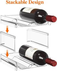 Plastic Stackable Wine Rack for Refrigerator, Cabinet, Countertop,Wine Bottle 07FC0E-D4 - KOEEK [2]