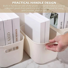 Plastic Storage Boxes 10 White Kitchen Storage Boxes (10 x 7 x 6 inches) 07FC0E-D4 - KOEEK [4]
