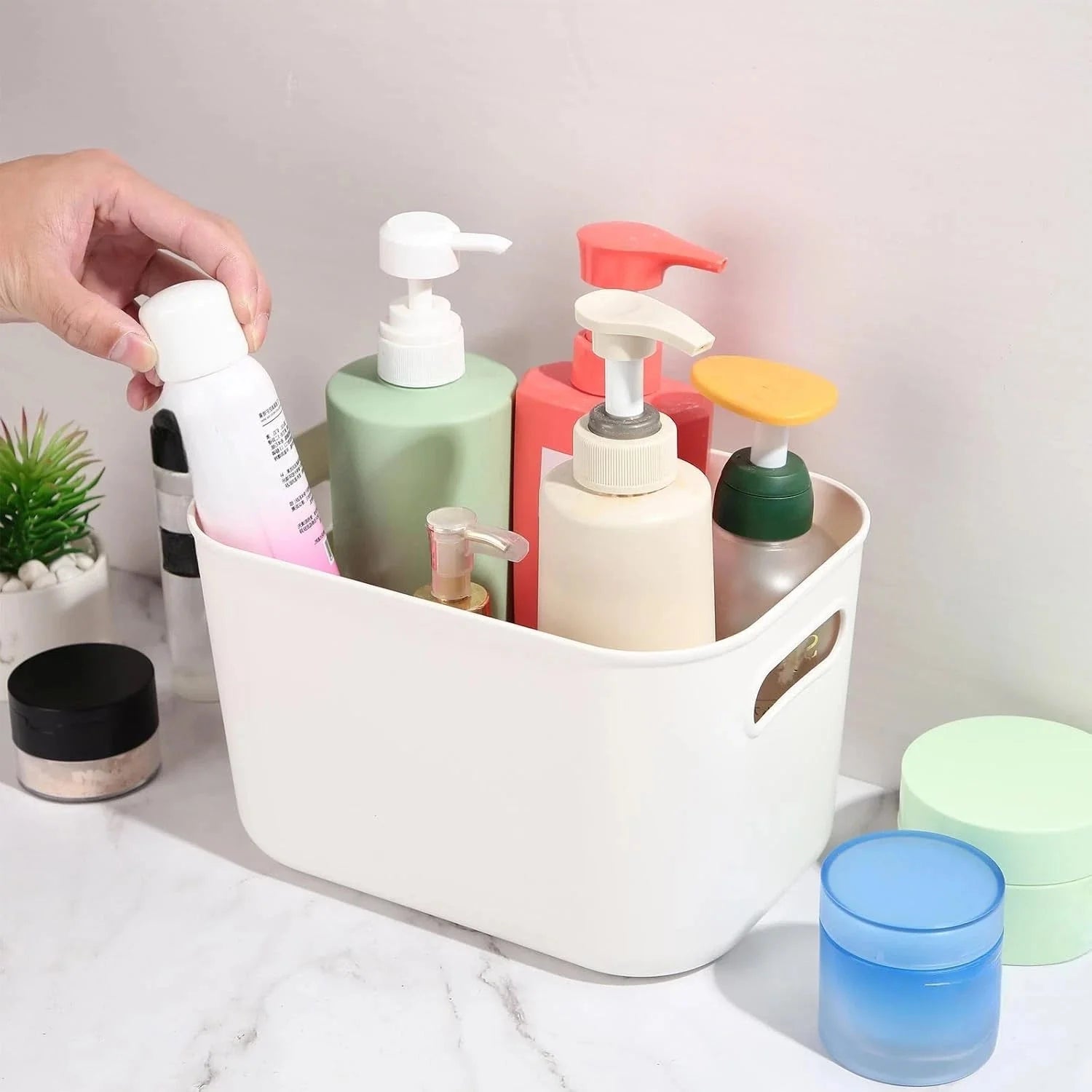 Plastic Storage Boxes 10 White Kitchen Storage Boxes (10 x 7 x 6 inches) 07FC0E-D4 - KOEEK [6]