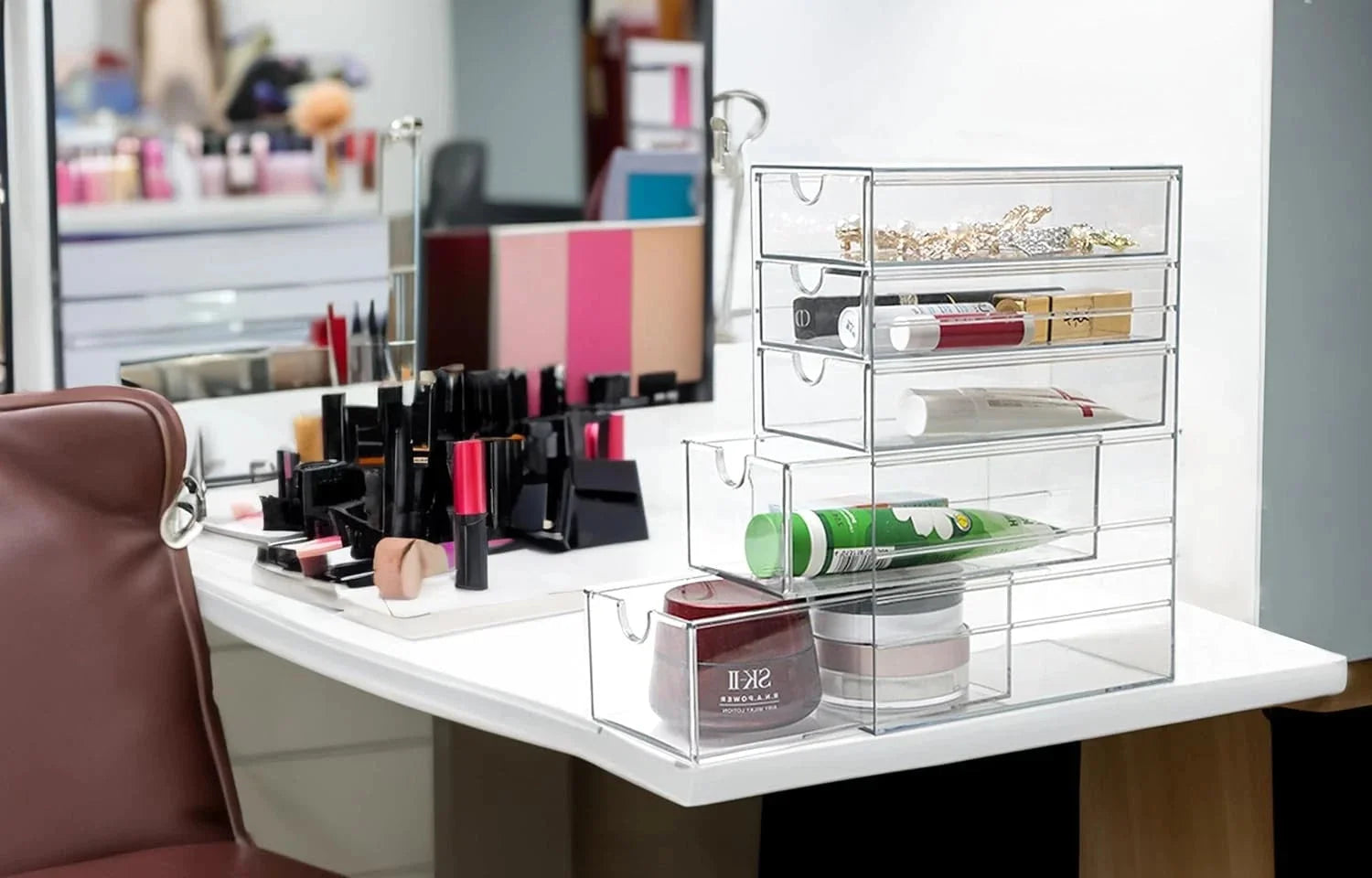 Plastic drawer storage box with 5 different sizes of drawers 07FC0E-D4 - KOEEK [4]