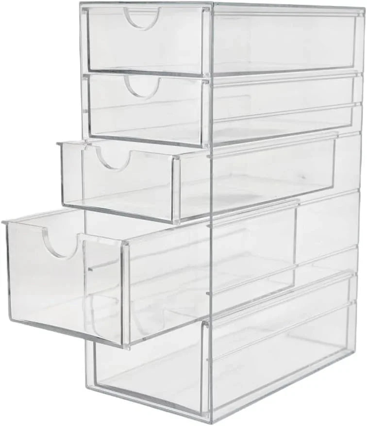 Plastic drawer storage box with 5 different sizes of drawers 07FC0E-D4 - KOEEK [7]