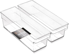 Plastic storage box, small -Shallow transparent container for household storage 07FC0E-D4 - KOEEK [1]