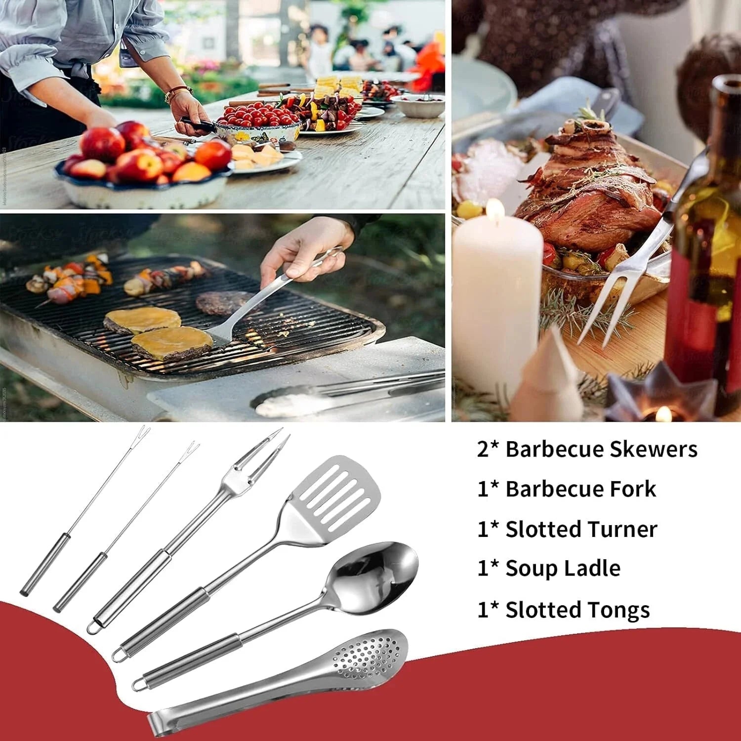 Portable Camping Kitchen Utensil Set - 27 Piece Kitchen Utensil Set 07FC0E-D4 - KOEEK [5]