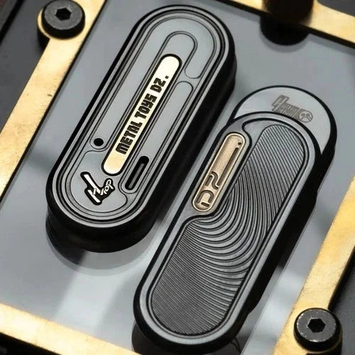 Portable Dz TOP H Mechanical Push Slider Fidgets Slider Metal Toy Cool Toys Gift 07FC0E-D4 - KOEEK [1]