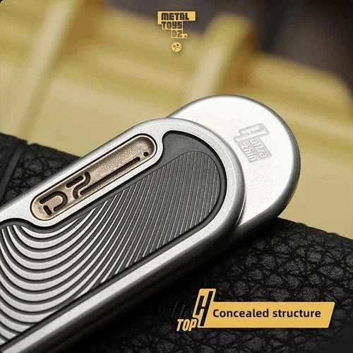 Portable Dz TOP H Mechanical Push Slider Fidgets Slider Metal Toy Cool Toys Gift 07FC0E-D4 - KOEEK [5]