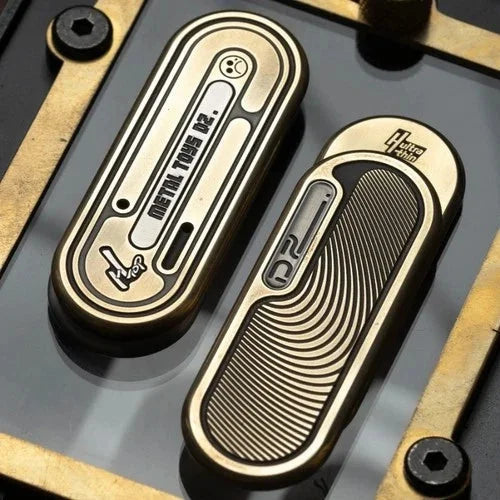 Portable Dz TOP H Mechanical Push Slider Fidgets Slider Metal Toy Cool Toys Gift 07FC0E-D4 - KOEEK [7]
