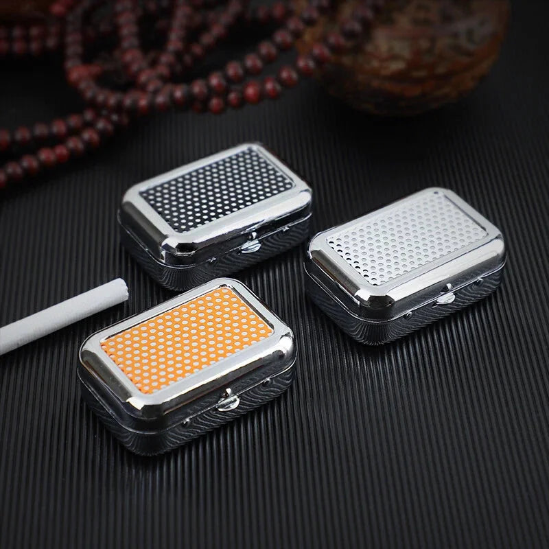 Portable EDC Ashtray Metal Pocket Ashtray Mini Ashtray With Lid Cigaretbe Gifts 07FC0E-D4 - KOEEK [5]