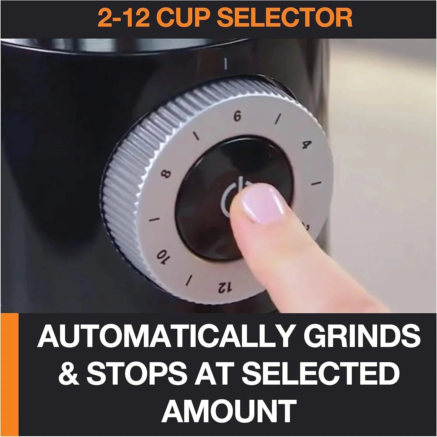 Precision Flat Burr Coffee Grinder, 12 Fineness of Grind Settings, Black 07FC0E-D4 - KOEEK [5]