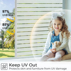 Privacy Film - Frosted Glass Window Covering, Non-Adhesive Sun Blocking Film 07FC0E-D4 - KOEEK [2]