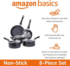ProductsNon-Stick Cookware 8-Piece Set, Includes Cookware, Black 07FC0E-D4 - KOEEK [3]