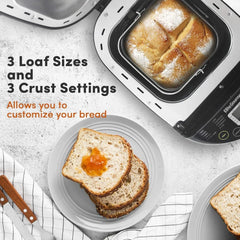 Programmable Toaster 3 Bread Sizes, 19 Menu Functions, 2 lbs, Black 07FC0E-D4 - KOEEK [4]