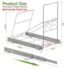 Pull-out trash bin (installed under the cabinet), external sink 07FC0E-D4 - KOEEK [2]